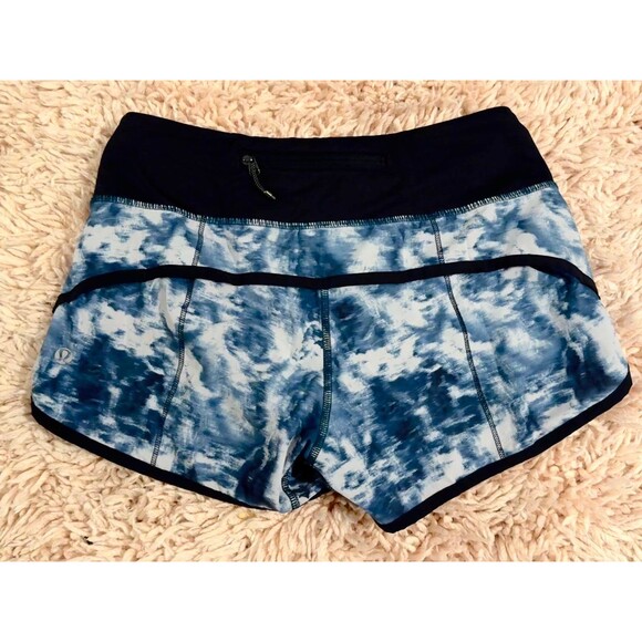 Lululemon Run: Speed Short Sea Side Silver Fox Alberta Lake / Naval Blue size 2 - Picture 3 of 3